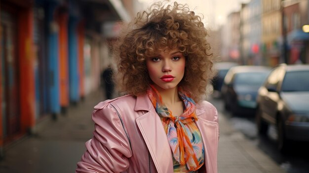 Foto vintage 1980s fashion portret van een blanke vrouw