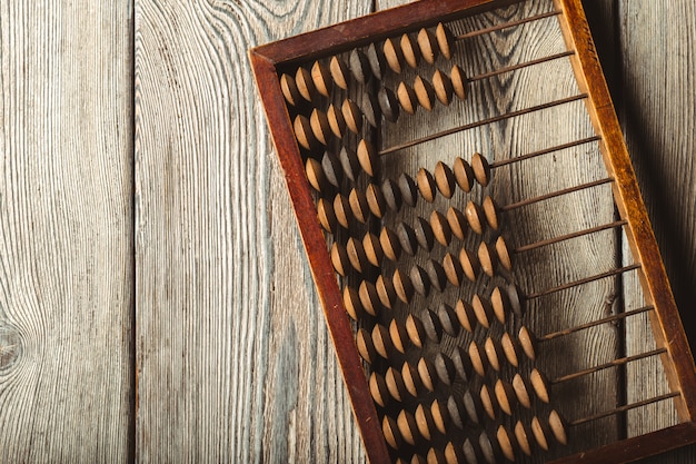 Vintage abacus close up