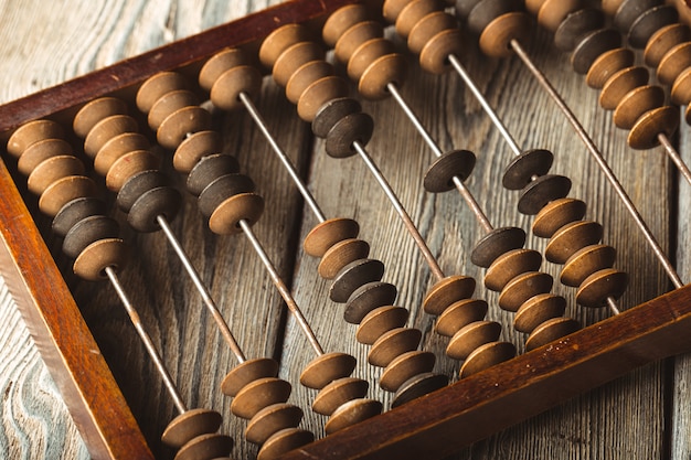 Vintage abacus close up