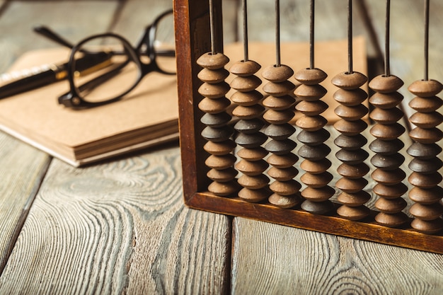 Vintage abacus close up