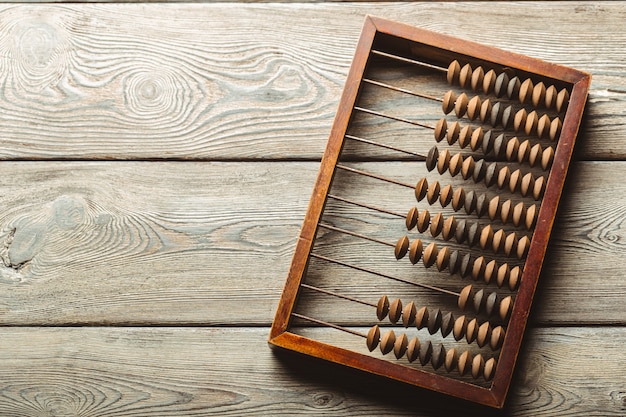 Vintage abacus close up