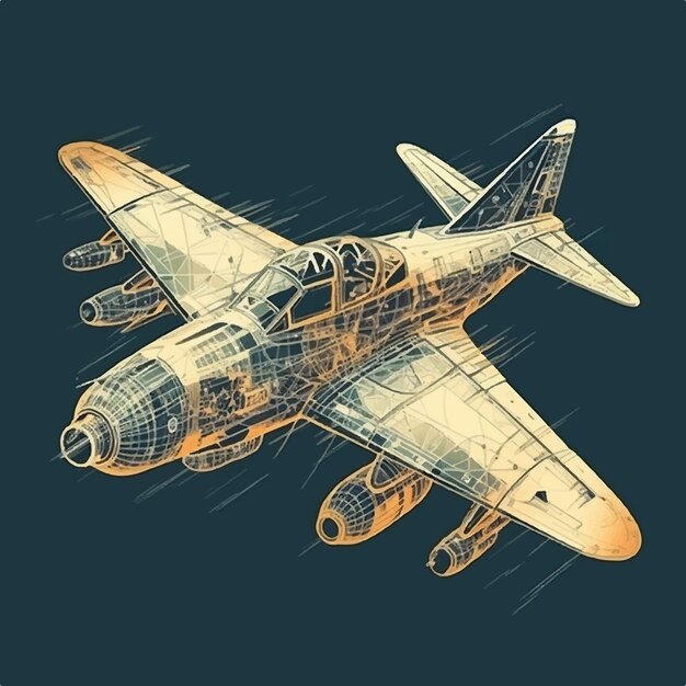 Of vintage airplane on the background of the map