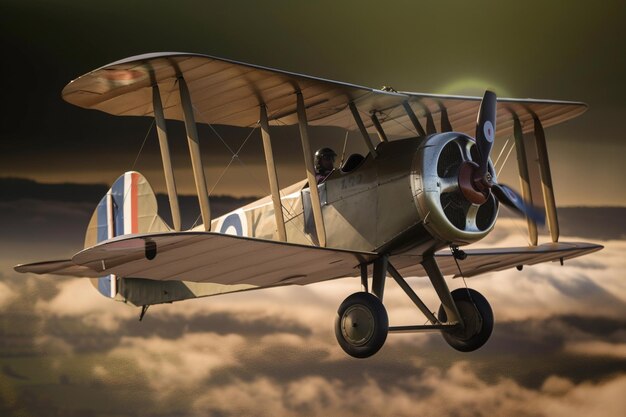 Photo a vintage airplane with the number 21 on the tail