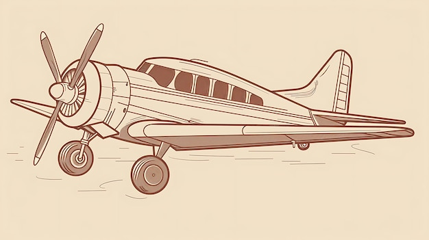 Старый самолет с одним пропеллером Самолет в полете и показан сбоку
