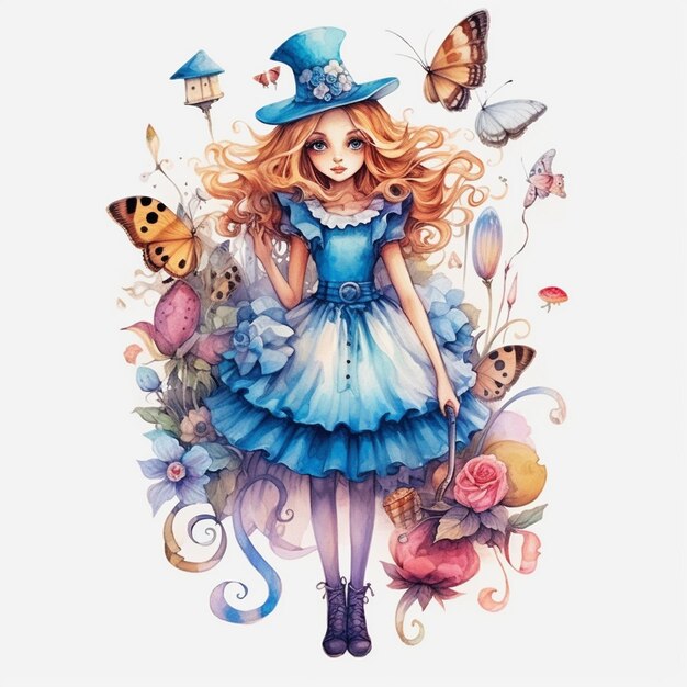 Foto vintage alice in wonderland kunstwerk