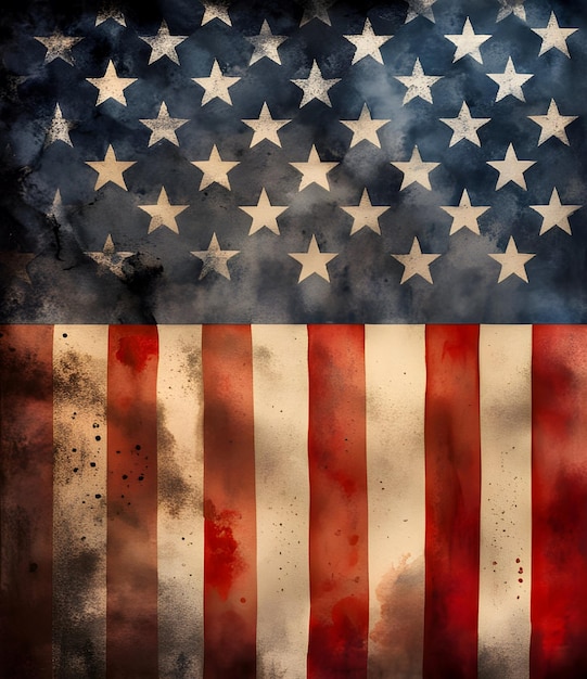 Vintage american flag background