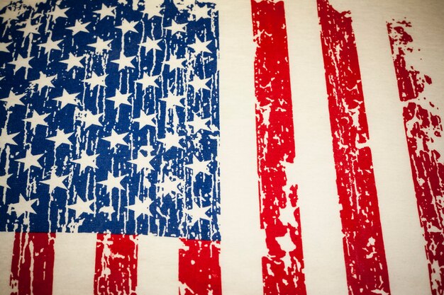 Photo vintage american flag background.