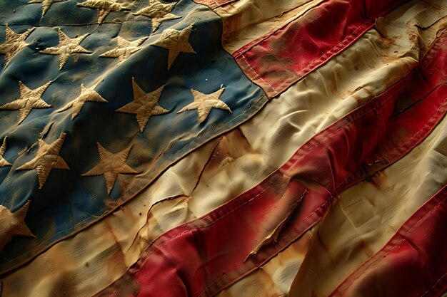 Photo a vintage american flag black history month