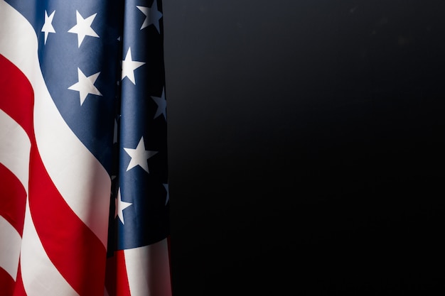 Vintage American flag on a chalkboard 