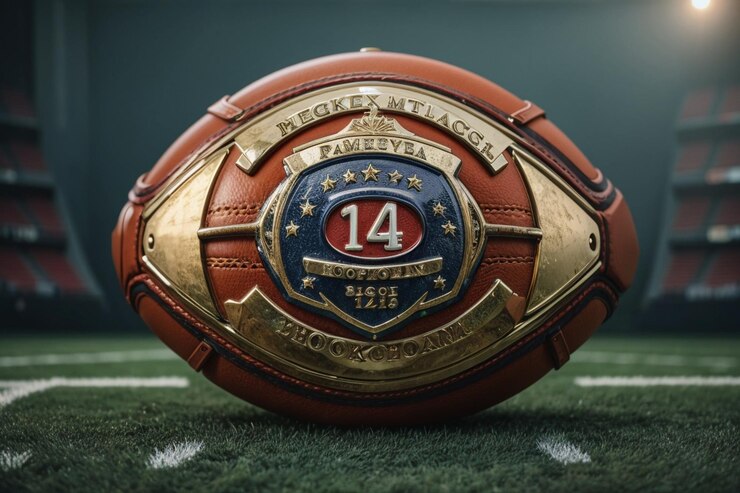 Photo vintage american football badge