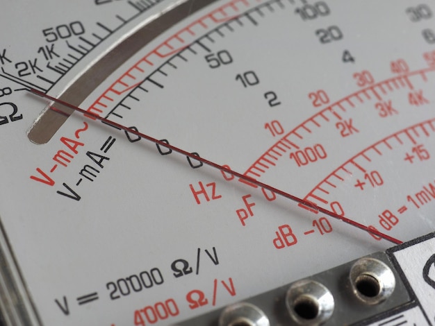 Vintage analog multimeter