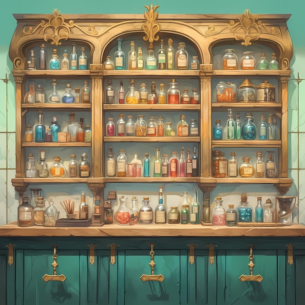 Vintage Apothecary Display