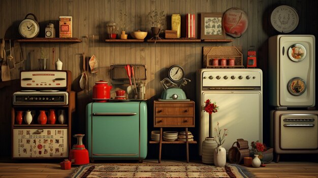 Photo vintage appliances background