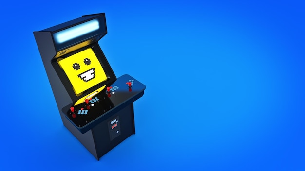 vintage arcade game-machine. 3D-weergave