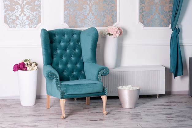 Photo vintage armchair in a beautiful room