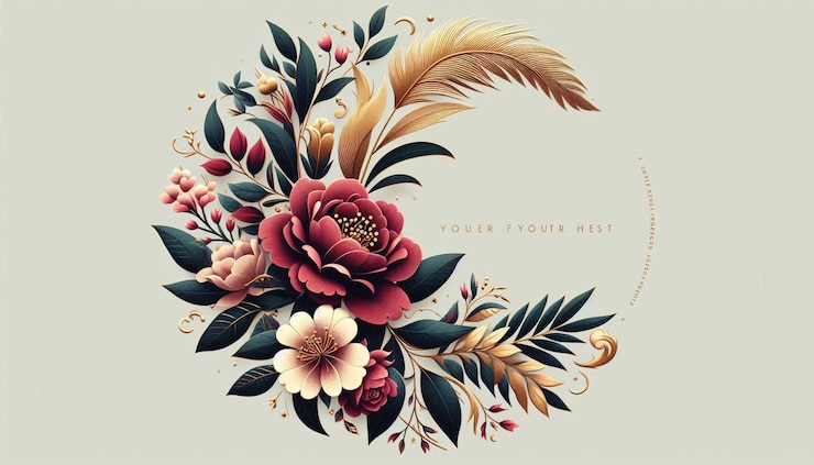 Photo vintage artwork and retro graphic design set of botanical illustrations of flowers or floral plants