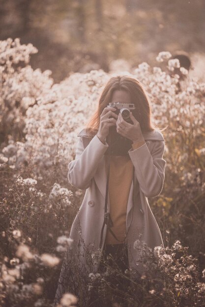 Vintage autumn and girl