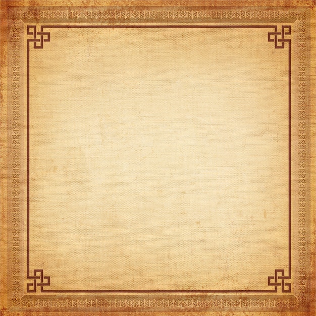 Vintage background, chinese frame old canvas texture