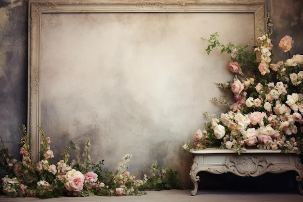 vintage background with flowers