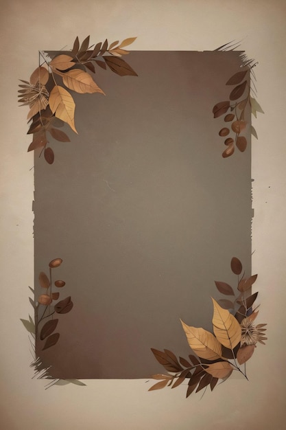 Vintage Background With Watercolor Coffee Beans and Leaves Cafe Template