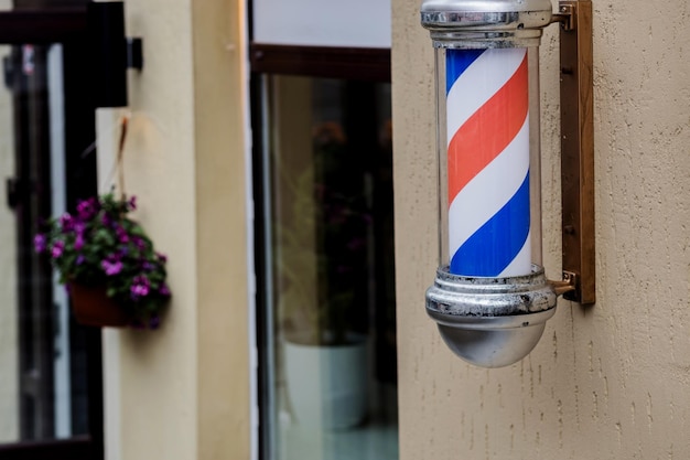 Vintage barber shop pole