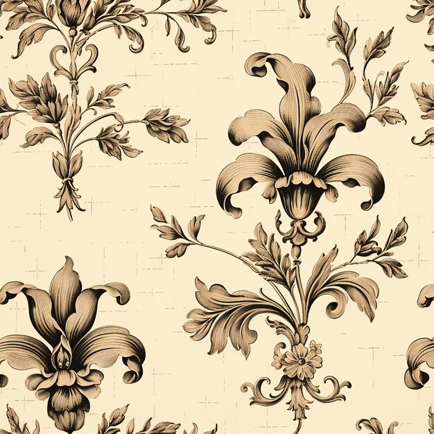 Vintage baroque seamless pattern Ornate