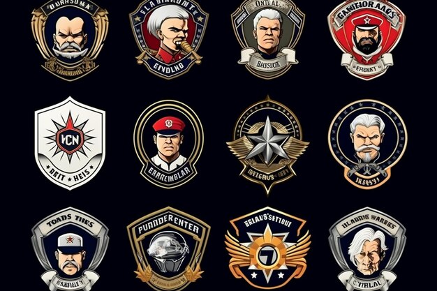 Vintage baseball emblems