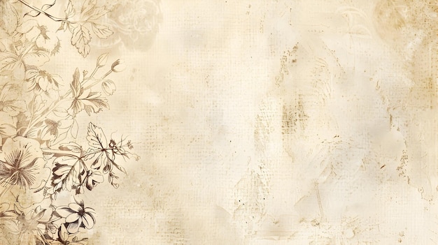 Foto vintage beige botanical grunge texture per gli sfondi delle riviste spazzatura