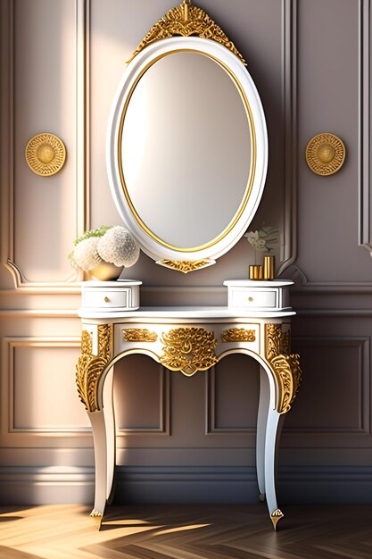 VERYKE White Thick Padded Stool Makeup Dressing Table Mirror Large Drawer  Armoire Vanity 53.1 in. H x 15.7 in. x 29.5 in. D YXD-HG61Y0220 - The Home  Depot