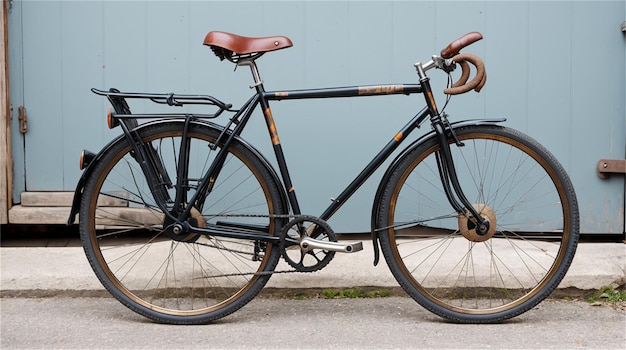 A vintage bike with the word bike on the front.