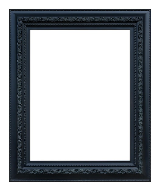 Vintage black frame isolated on the white background