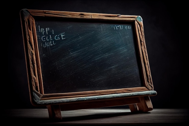 Vintage blackboard or school slate Generative AI