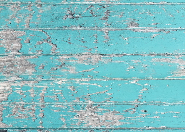 Vintage blue color painted wood wall as background or texture