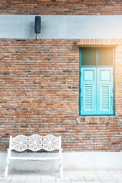 Vintage blue window.