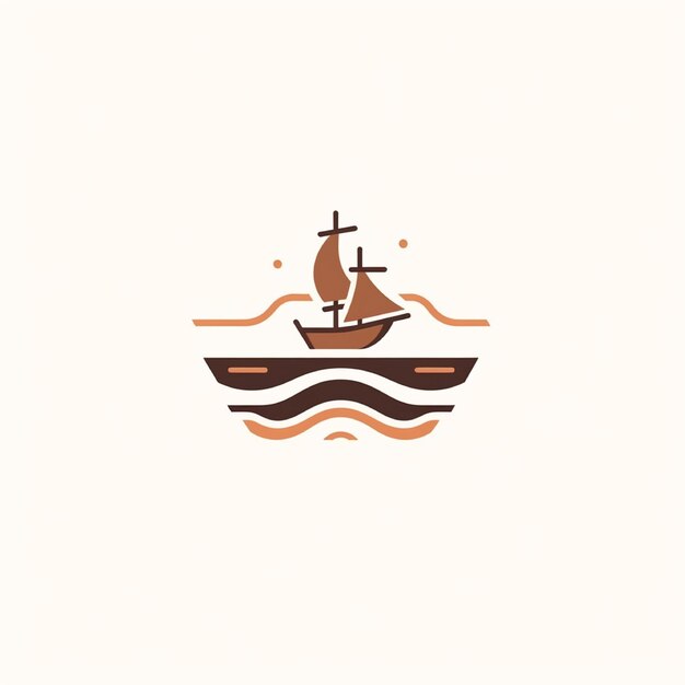 Photo vintage boat logo design