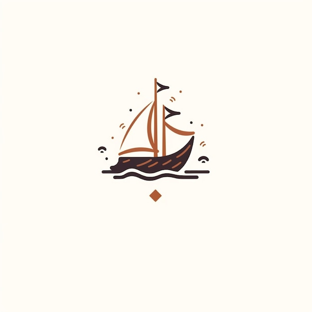 vintage boat logo design