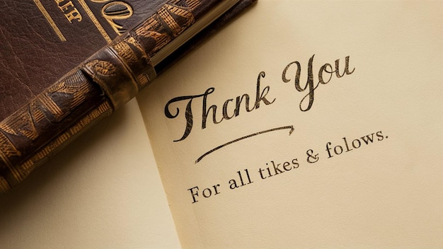 Vintage Book Thank You Note Inner Contentment Timeless Wisdom Typography