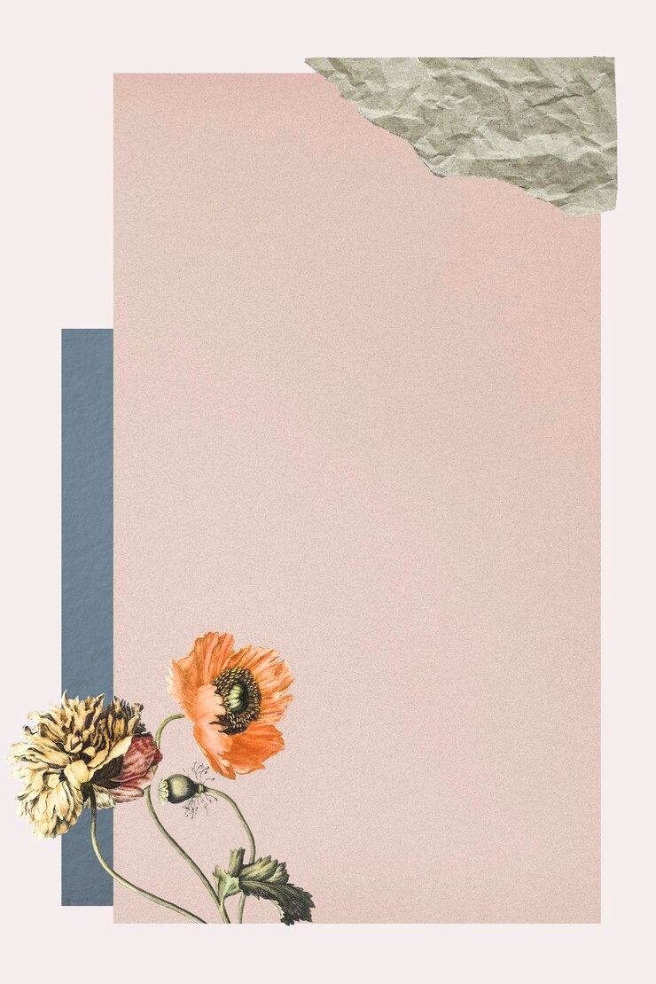 Photo vintage botanical collage background illustration