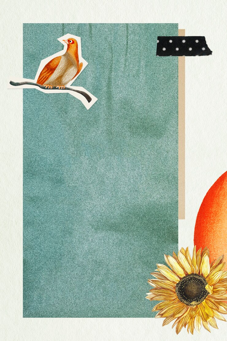 Photo vintage botanical collage background illustration
