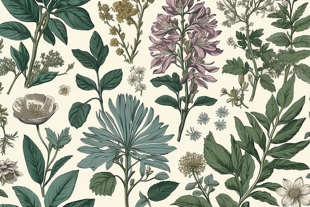 Stampa botanica d'epoca