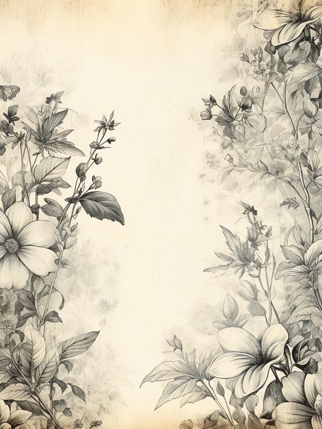 Фото vintage botanical sketches фон crafting scrapbooking дизайн бесшовный узор для старого мусора