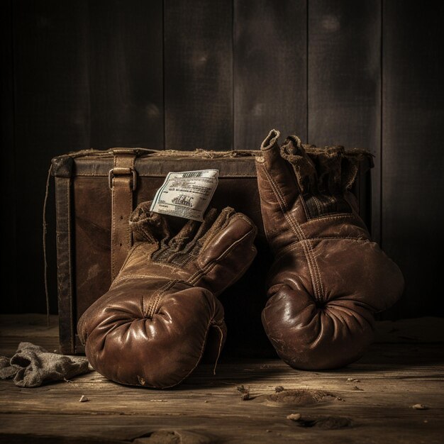 Vintage boxing gloves