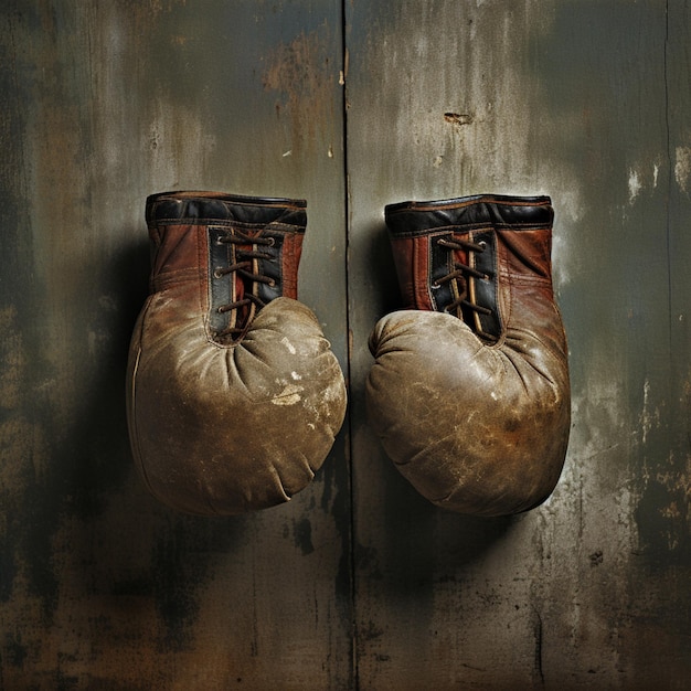 ヴィンテージボクシンググローブ | プレミアム写真