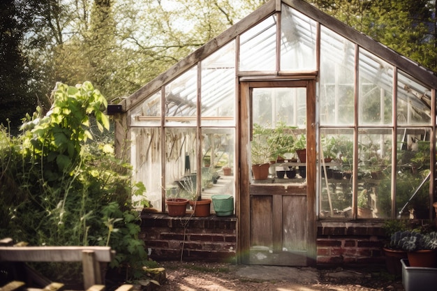 Vintage British greenhouse