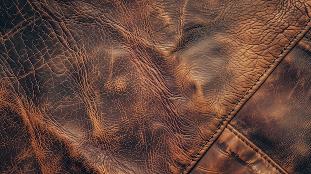 Photo vintage brown leather texture background