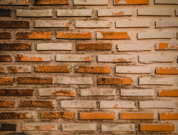 Vintage brown wall bricks  texture background 