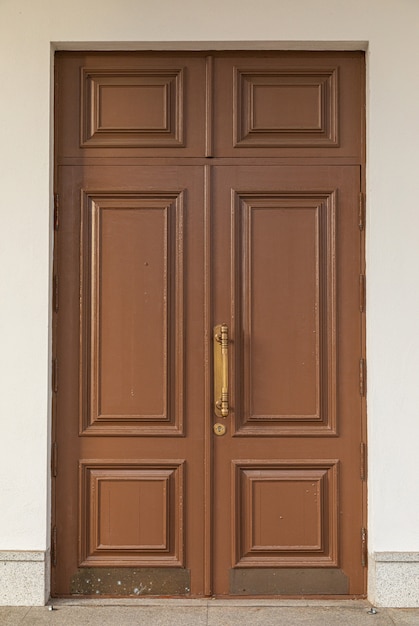 Vintage brown wooden door texture