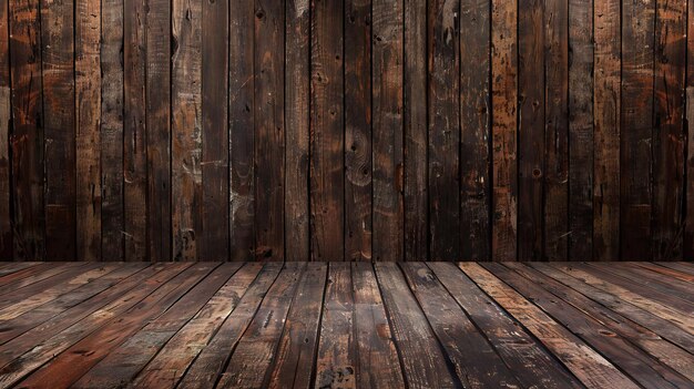 Foto interno di tavole di legno marrone vintage