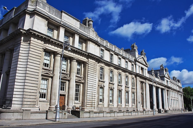 The vintage building Dublin Ireland