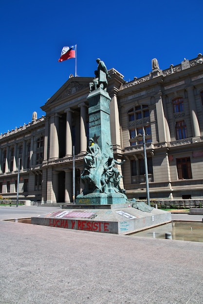 The vintage building in Santiago, Chile